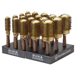 Olivia Garden Expert Blowout Shine - Wavy Bristles Gold & Brown