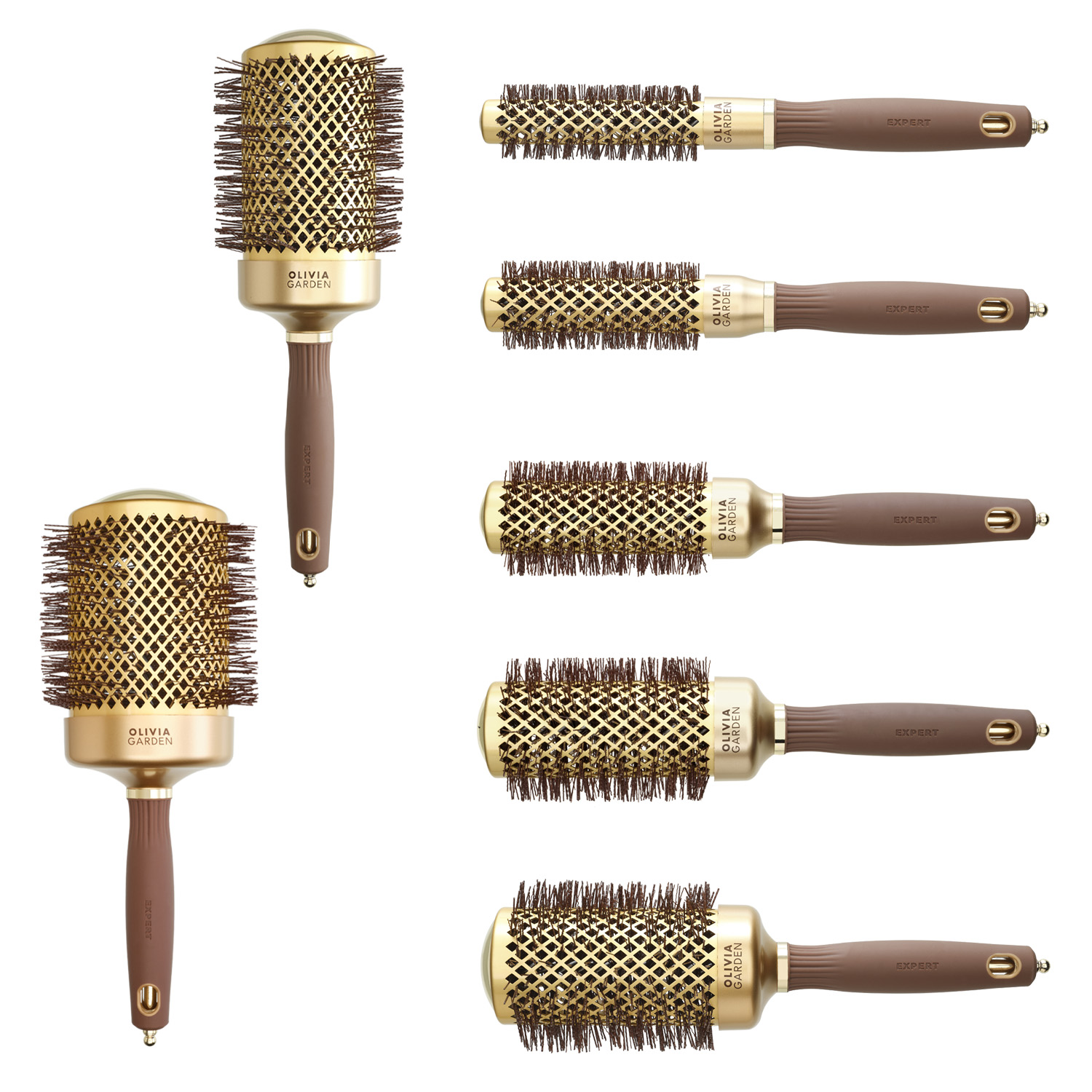 Olivia Garden Expert Blowout Shine - Wavy Bristles Gold & Brown - Image 3