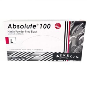 Absolute 100 Black Nitrile Disposable Gloves