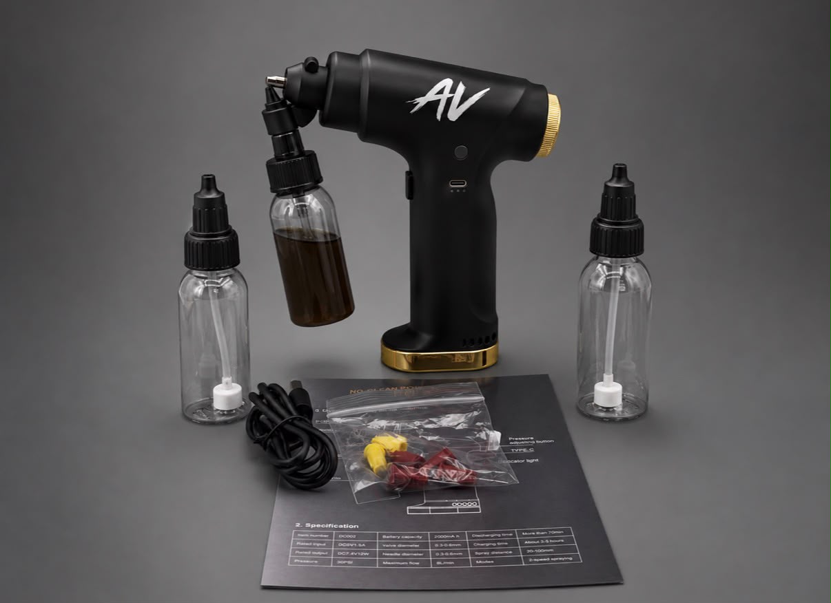 AV No-Clog Cordless Airbrush - Svart - Image 2